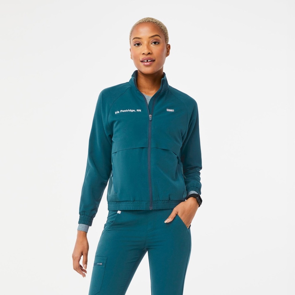 Brand new teal Figs jacket